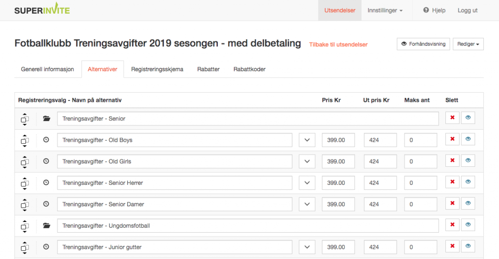 Screenshot Kategorisering av produkter